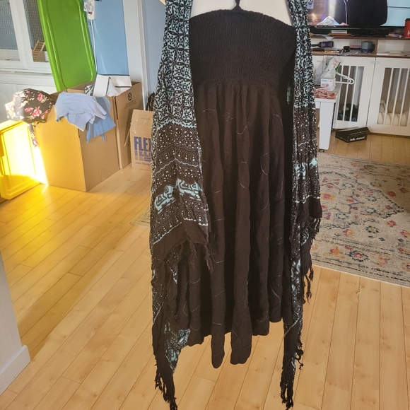 2/$50-Blue Boho Elephant Print Cover - Picture 2 of 4